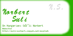 norbert suli business card